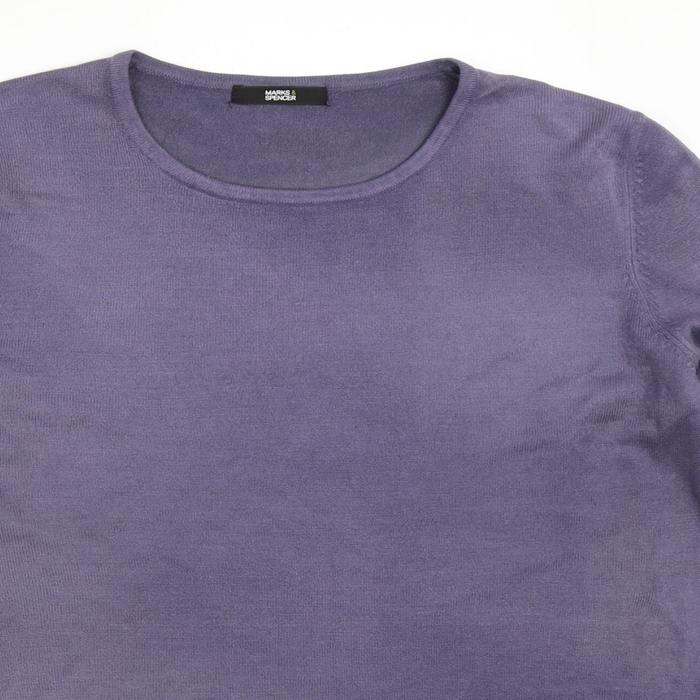 Womens UK Size 12 Marks and Spencer Purple Pullover Jumper