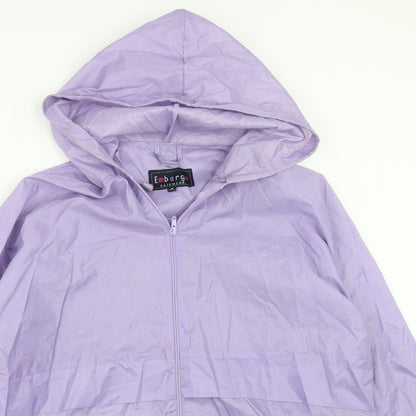 Embargo Womens Purple   Rain Coat Coat Size M