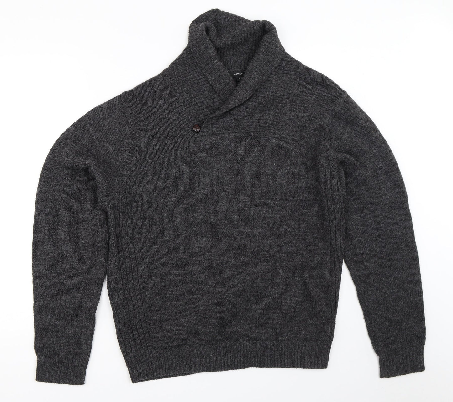 George Mens Grey   Pullover Jumper Size S