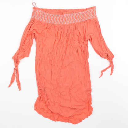 Womens UK Size S New Look Pink Basic Blouse