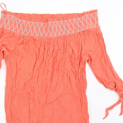 Womens UK Size S New Look Pink Basic Blouse