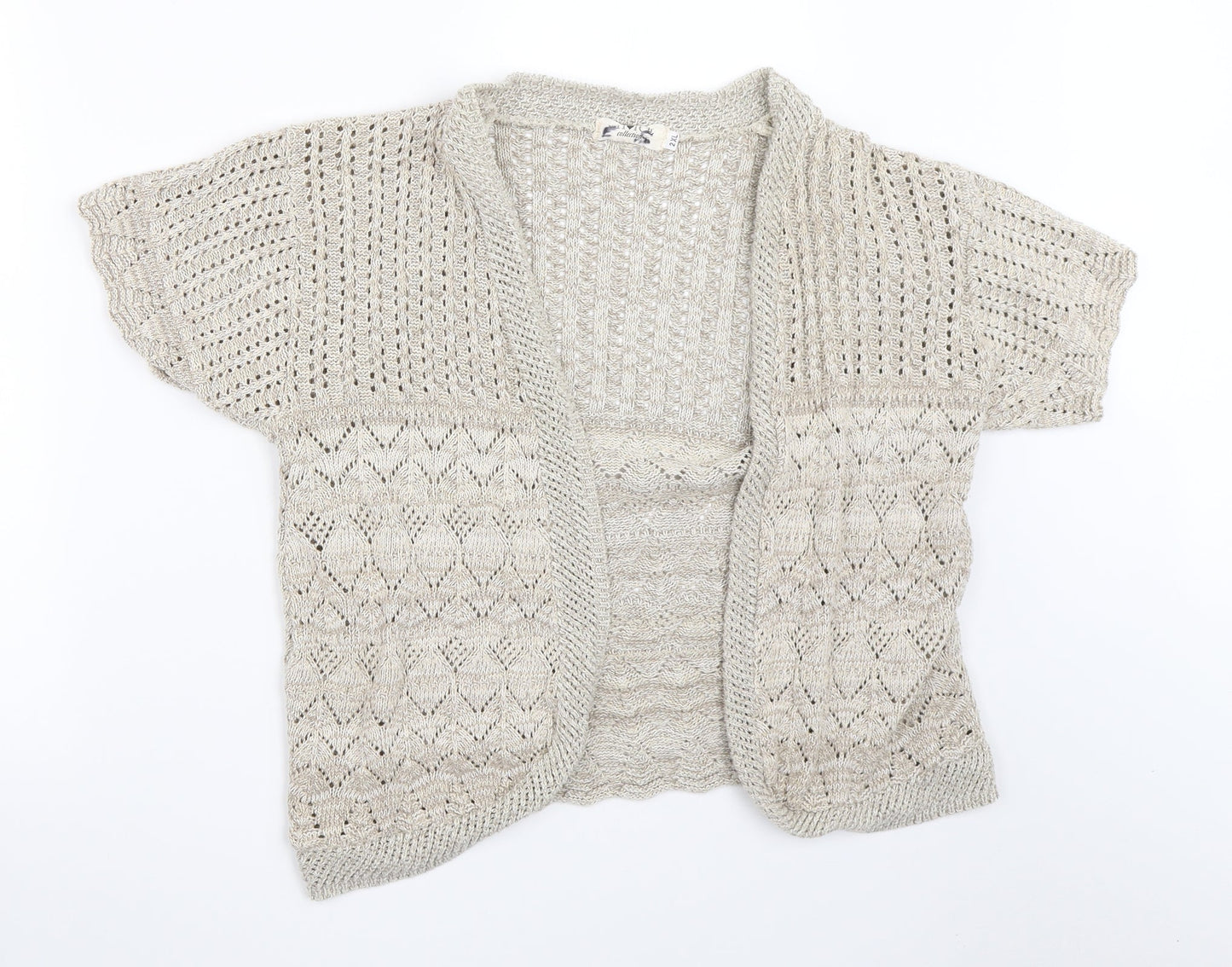 Womens UK Size 2XL Choice Collection Beige Cardigan Jumper