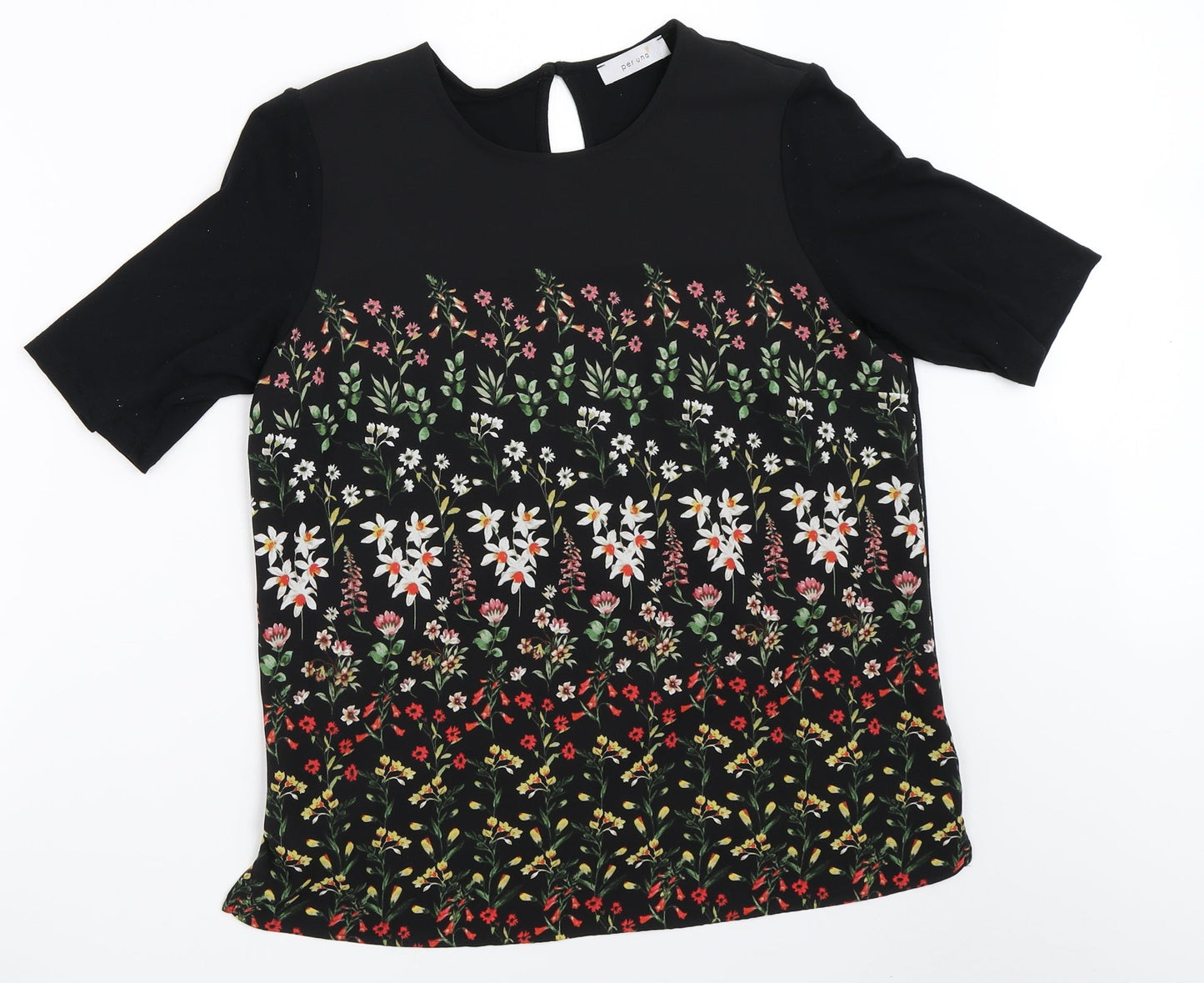 Womens UK Size 12 Per Una Black Basic Blouse