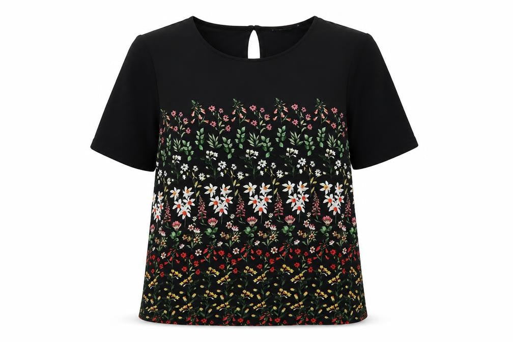 Womens UK Size 12 Per Una Black Basic Blouse