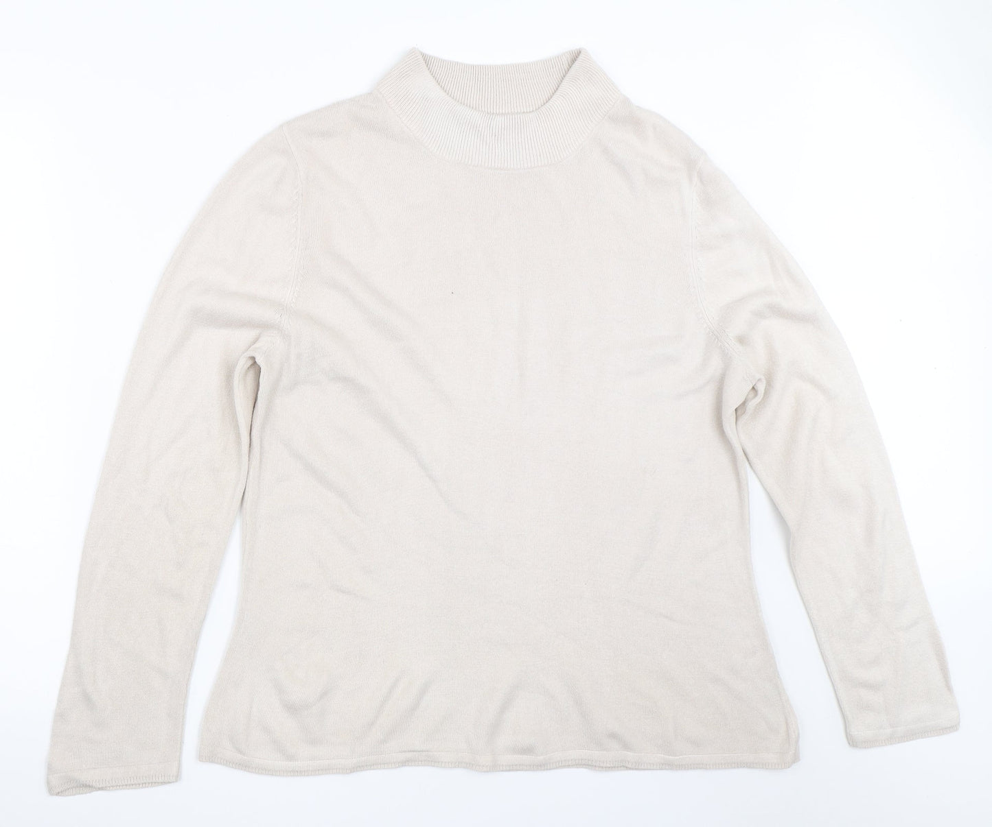 Womens UK Size L BM Beige Pullover Jumper