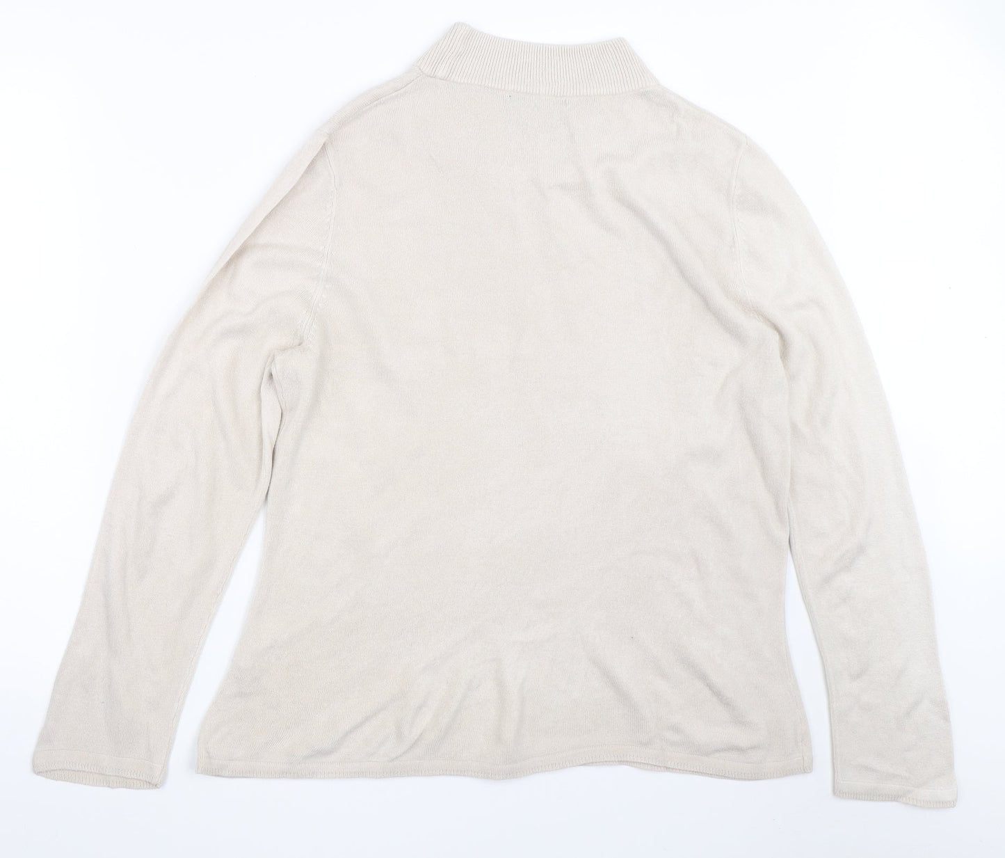 Womens UK Size L BM Beige Pullover Jumper