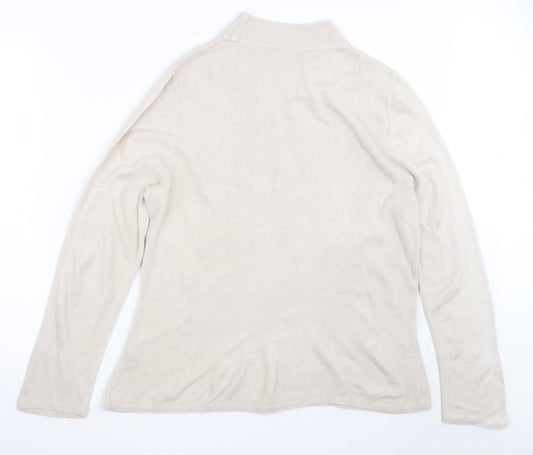 Womens UK Size L BM Beige Pullover Jumper