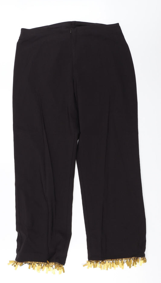 George Womens Black   Capri Trousers Size 12 L24.5 in