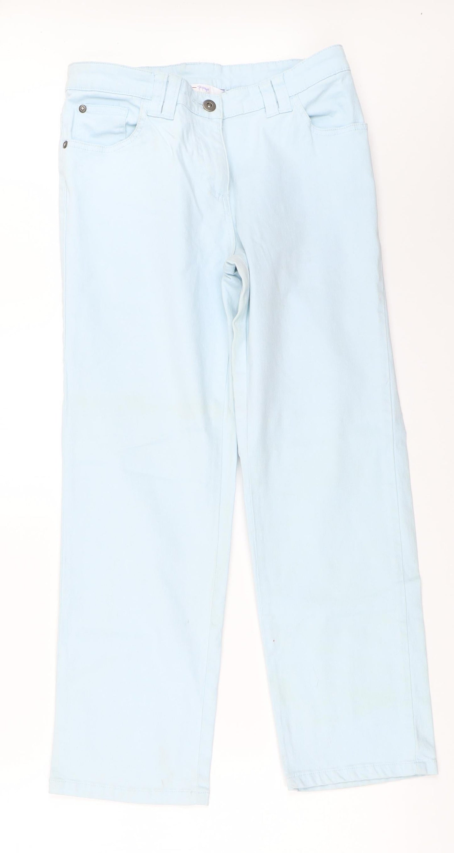 Womens UK Size 10 Papaya Regular Fit Straight Blue Jeans