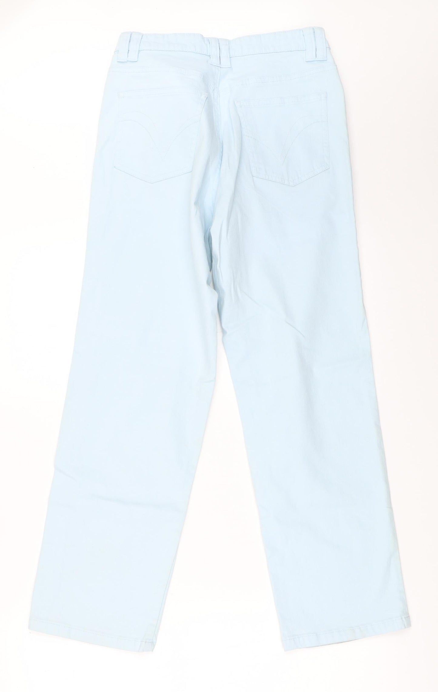 Womens UK Size 10 Papaya Regular Fit Straight Blue Jeans