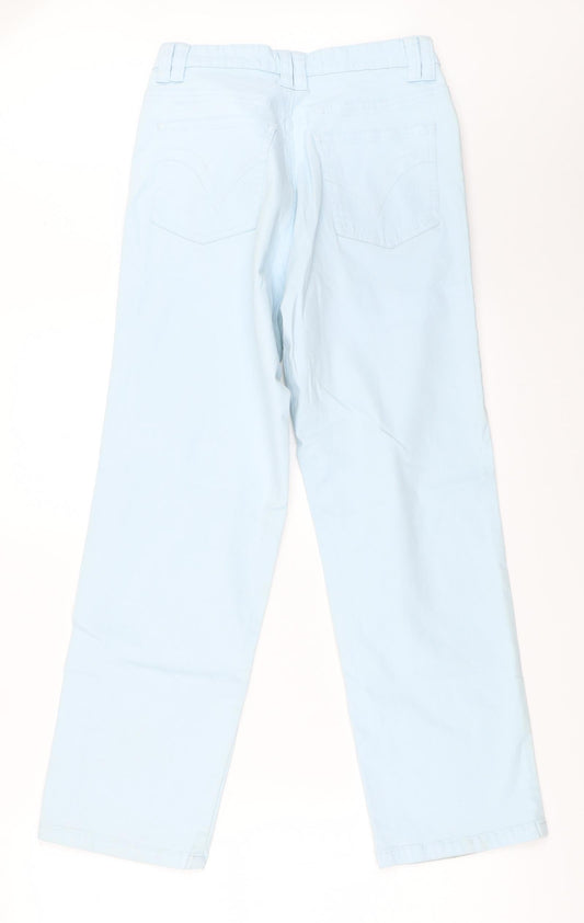 Womens UK Size 10 Papaya Regular Fit Straight Blue Jeans