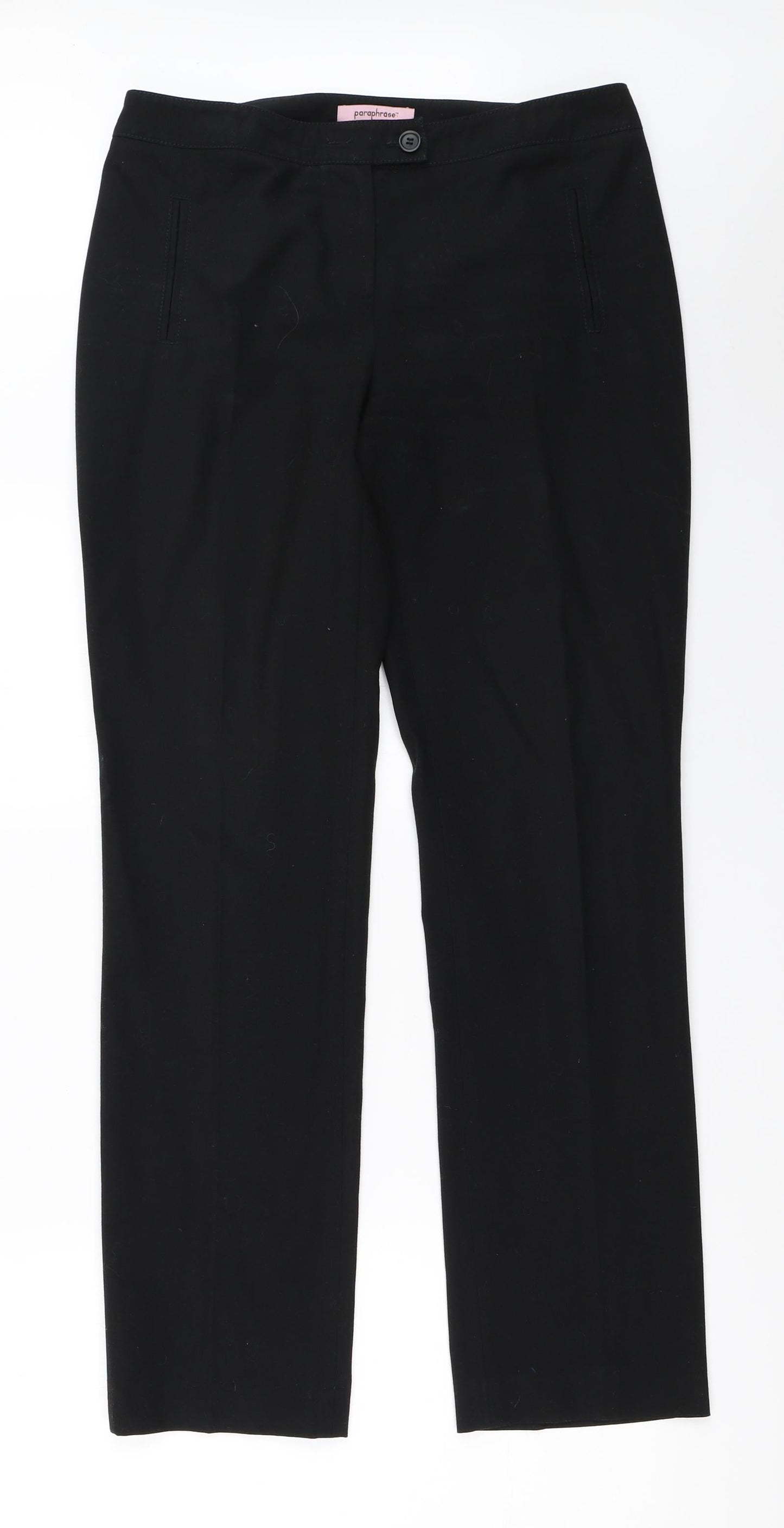 Paraphrase Womens Black   Trousers  Size 12 L31 in
