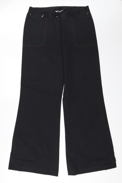 Mo Womens Black   Trousers  Size 12 L31 in