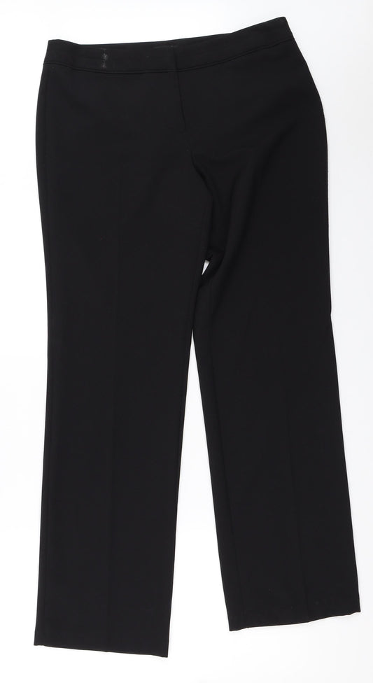 F&F Womens Black   Trousers  Size 12 L31 in