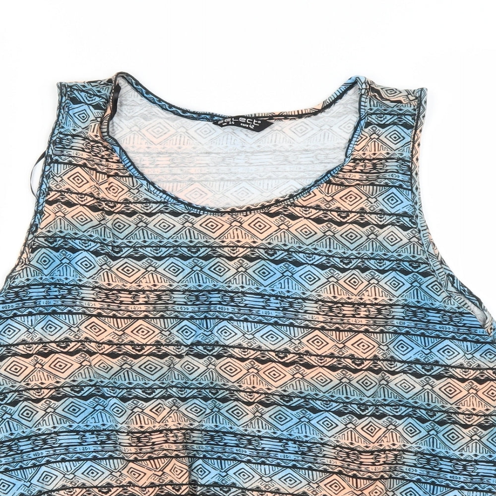 Womens UK Size 14 Select Multicoloured Basic Blouse