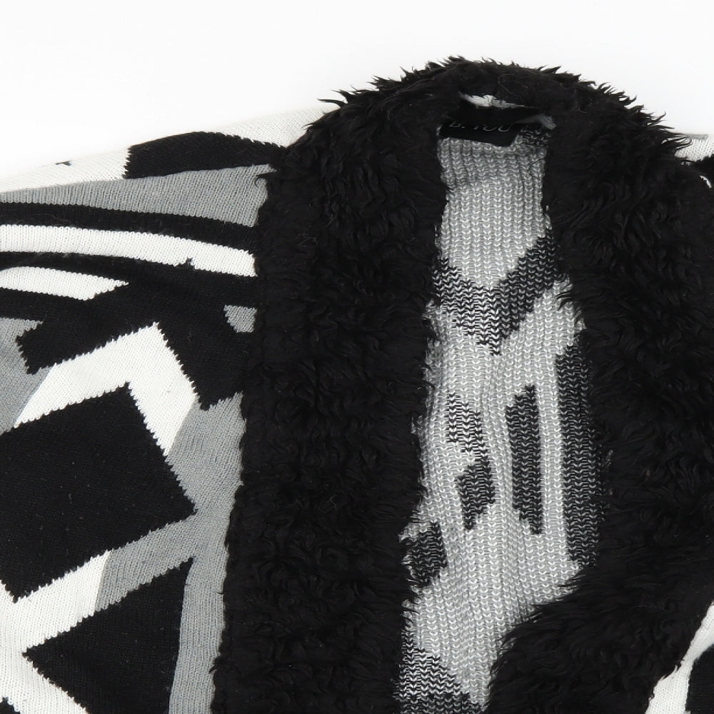 b.you Womens Multicoloured Geometric  Overcoat Coat Size 14