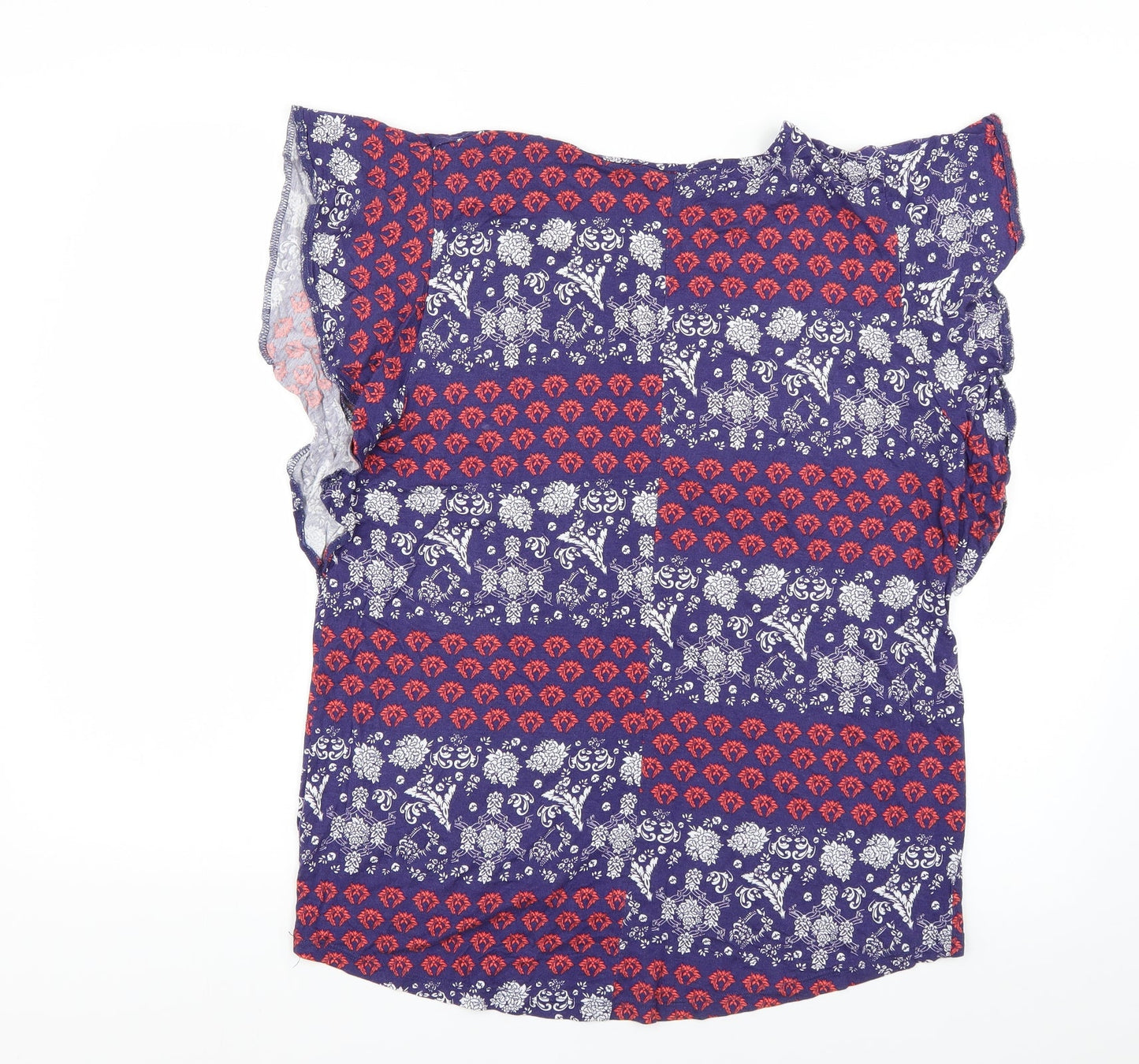 Womens UK Size 14 Peacocks Blue Basic Button-Up
