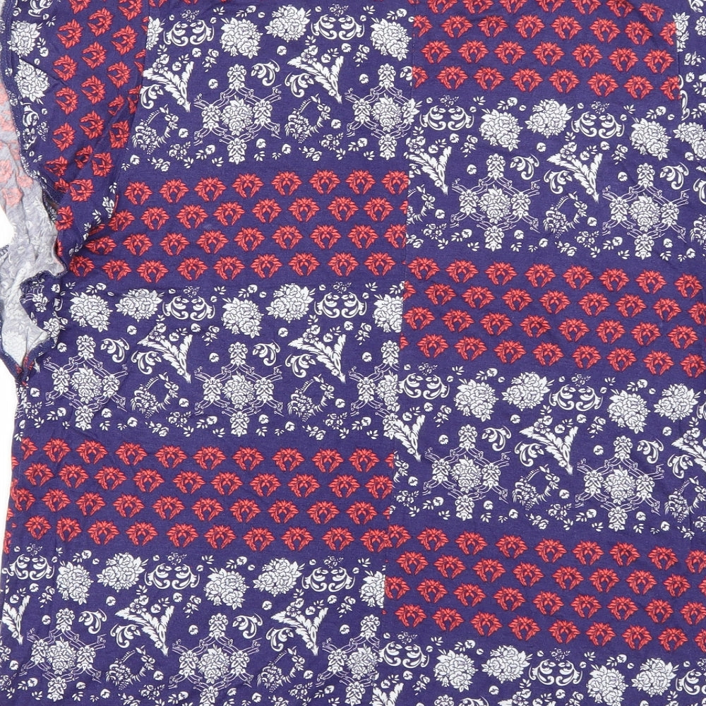 Womens UK Size 14 Peacocks Blue Basic Button-Up