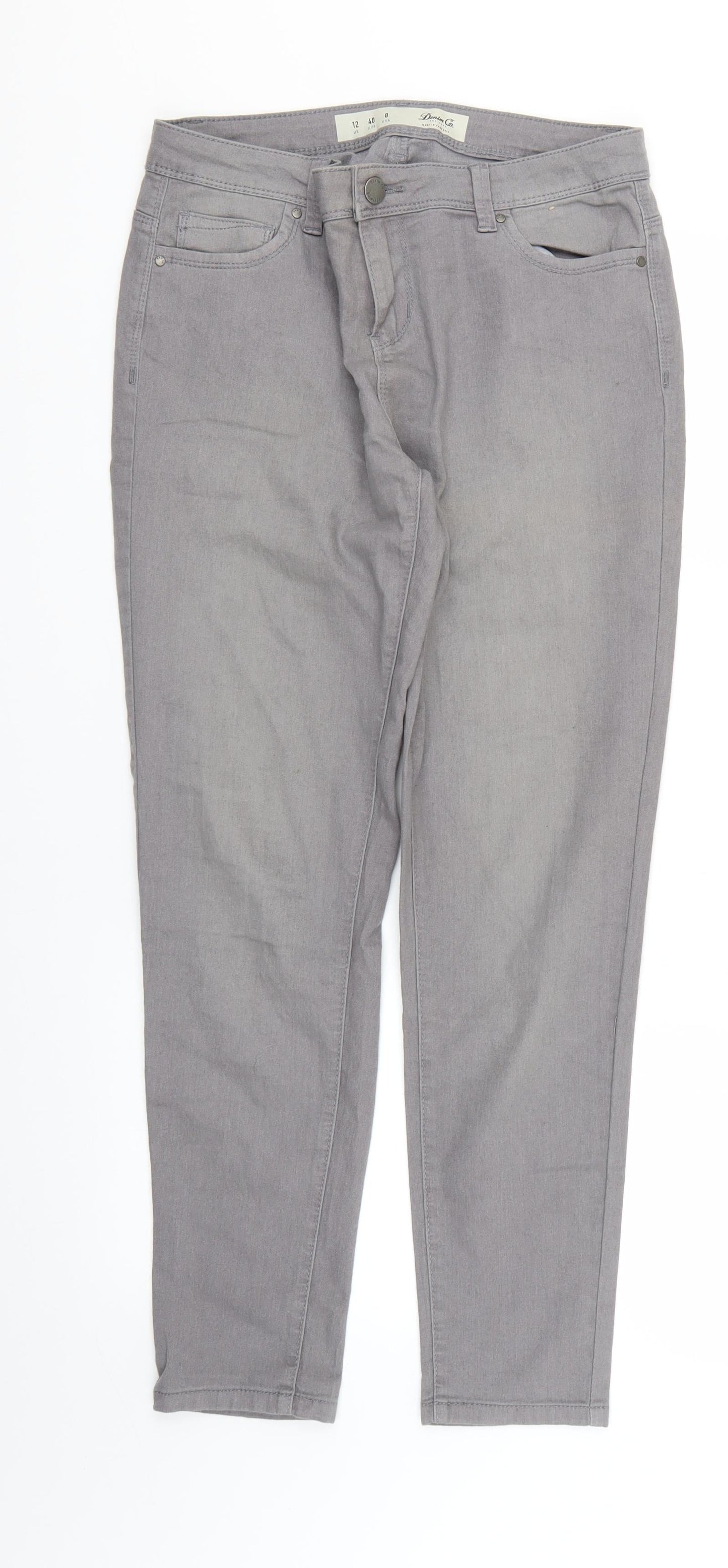 Denim & Co. Womens Grey   Skinny Jeans Size 12 L25 in