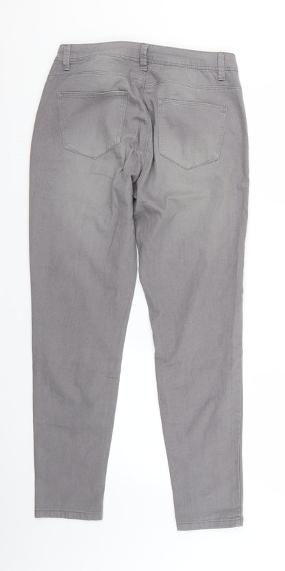 Denim & Co. Womens Grey   Skinny Jeans Size 12 L25 in