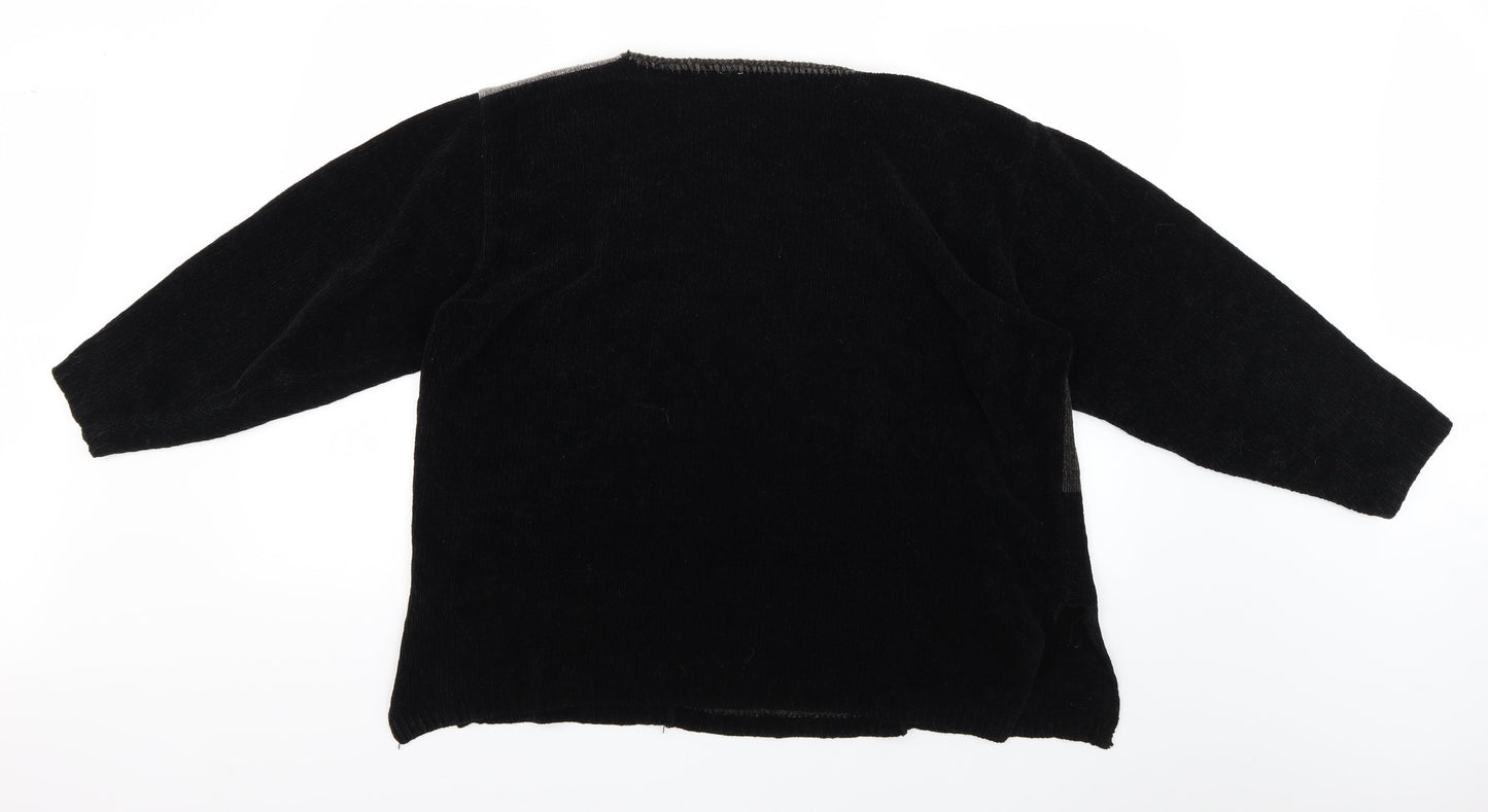 Womens UK Size S Preworn Black Pullover Jumper