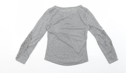 Womens UK Size M Preworn Grey Pullover Jumper