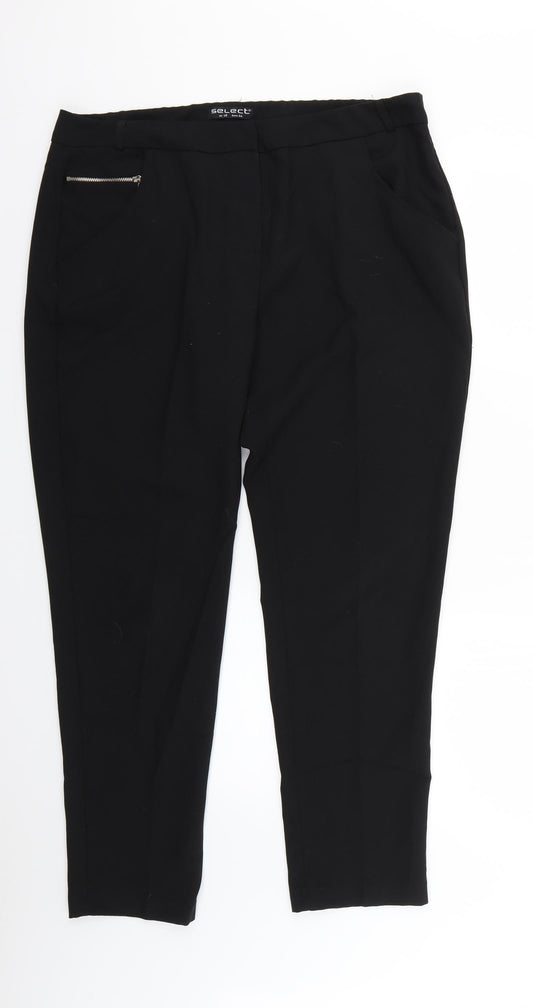 Select Womens Black   Trousers  Size 16 L28 in