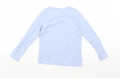 George Girls Blue Geometric  Basic T-Shirt Size 5-6 Years