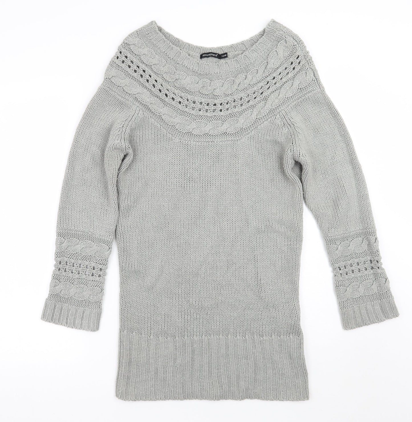 Primark Womens Grey   Pullover Jumper Size 12