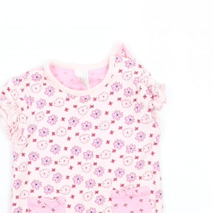 NEXT Girls Pink Floral  Babygrow One-Piece Size Newborn