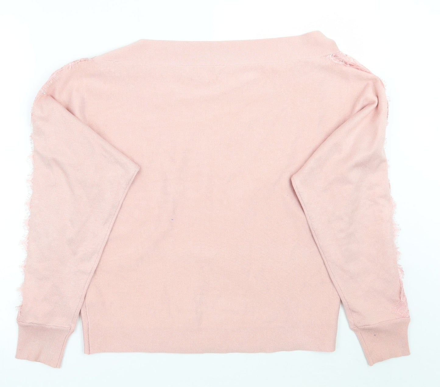 Womens UK Size 10 Apricot Pink Pullover Jumper