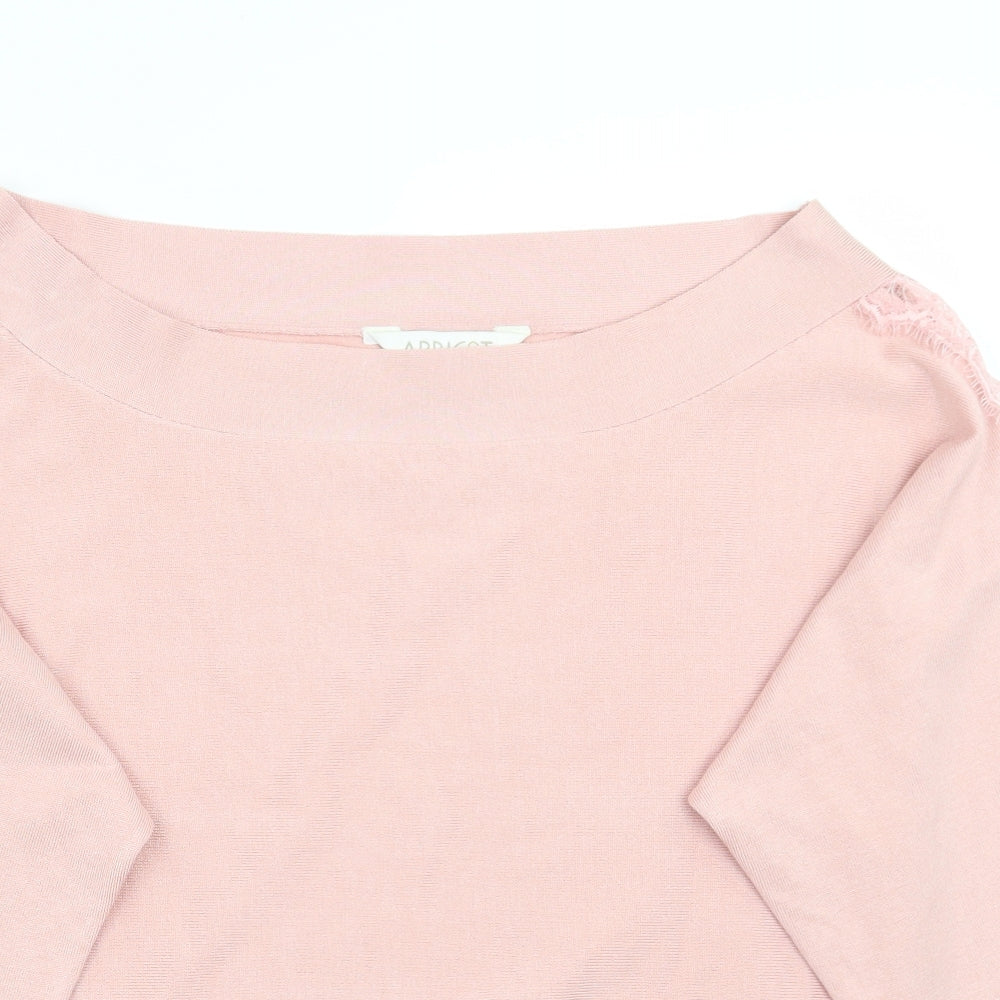 Womens UK Size 10 Apricot Pink Pullover Jumper