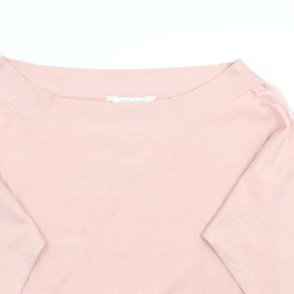 Womens UK Size 10 Apricot Pink Pullover Jumper