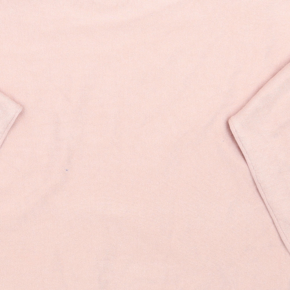 Womens UK Size 10 Apricot Pink Pullover Jumper