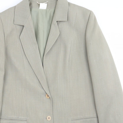 Compliments Womens Green   Jacket Suit Jacket Size 14