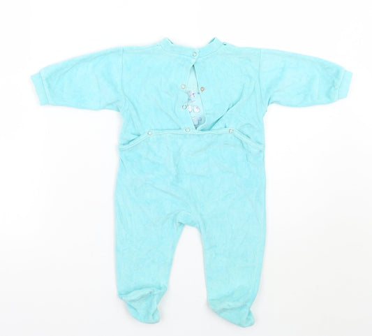 Safeway Girls Blue   Babygrow One-Piece Size 12 Months  - v
