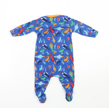Mine club Boys Blue Geometric  Babygrow One-Piece