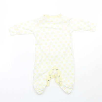 NEXT Baby Yellow Polka Dot  Babygrow One-Piece Size 3-6 Months