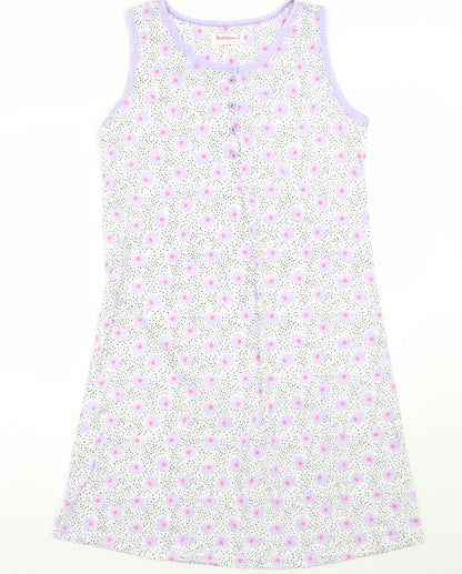 Musda pijamas Womens White Floral  A-Line  Size L
