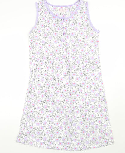 Musda pijamas Womens White Floral  A-Line  Size L