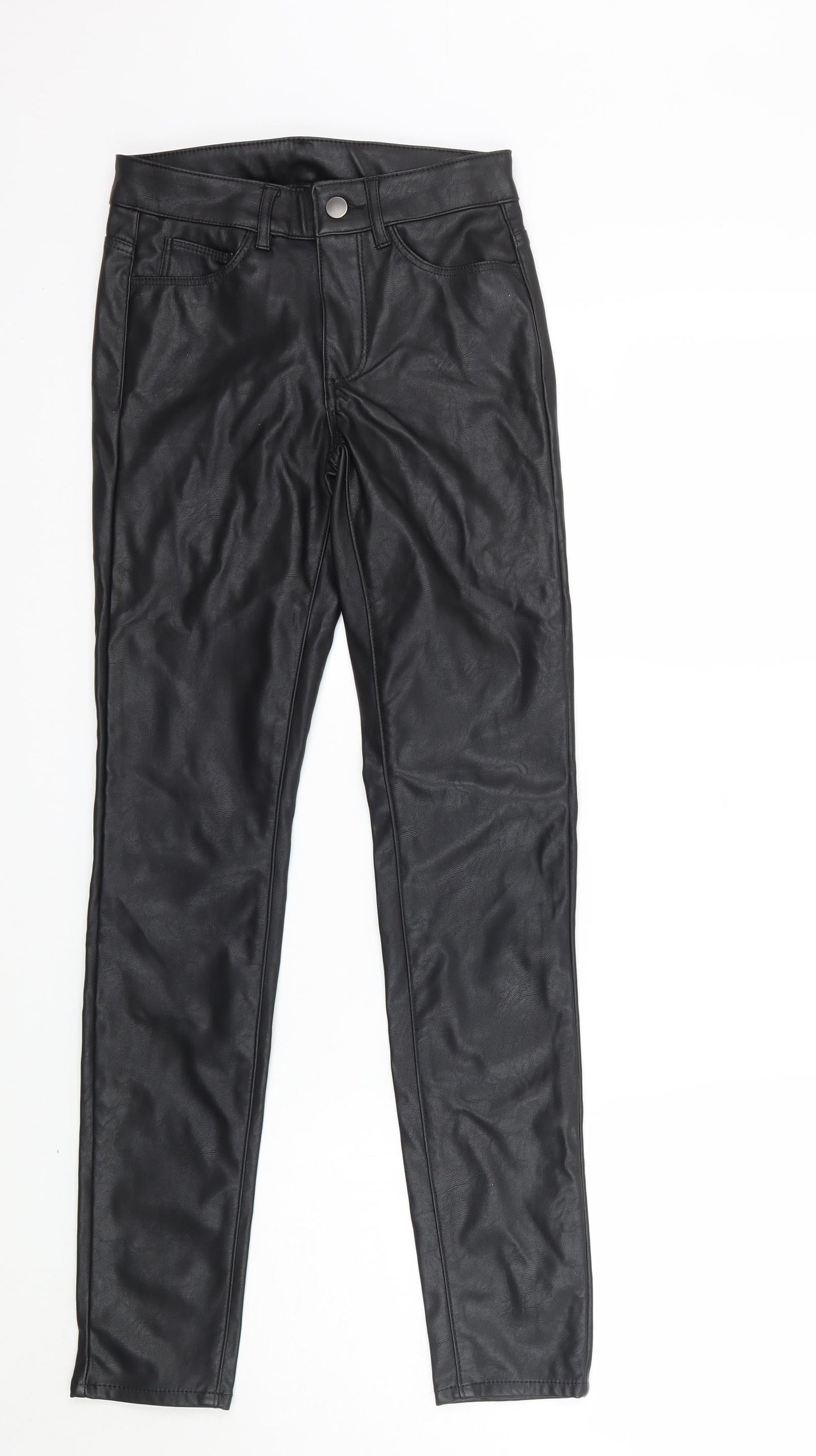Womens UK Size 4 H&M Regular Fit  Black Trousers