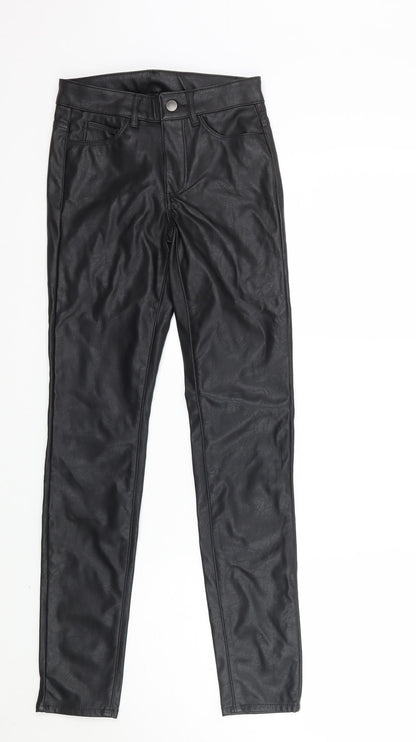 Womens UK Size 4 H&M Regular Fit  Black Trousers
