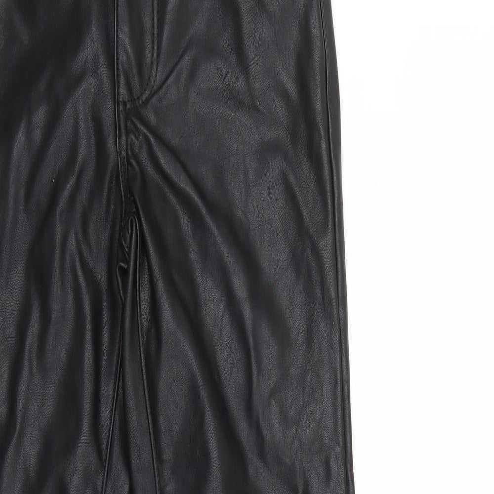 Womens UK Size 4 H&M Regular Fit  Black Trousers