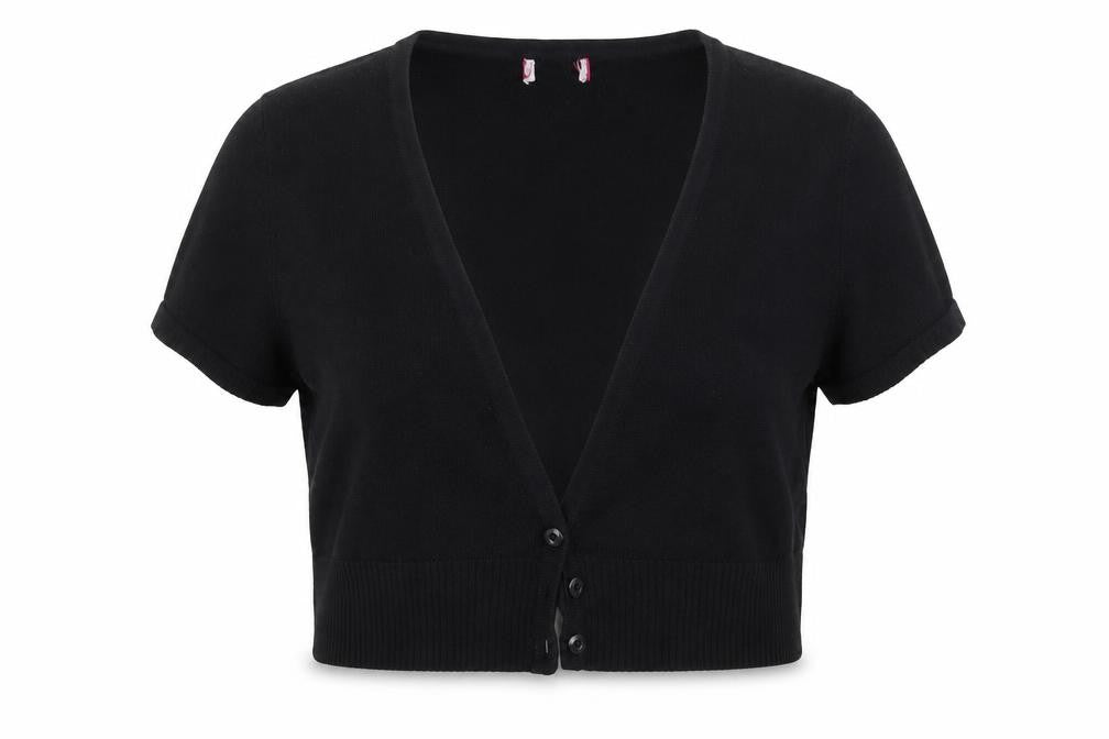 Womens UK Size 18 Petite Black Cardigan Jumper