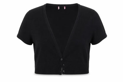 Womens UK Size 18 Petite Black Cardigan Jumper