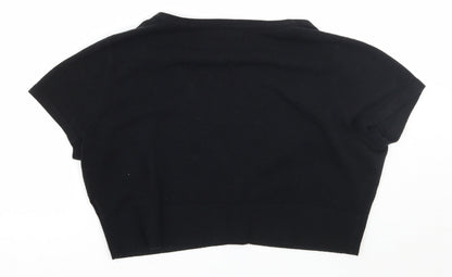 Womens UK Size 18 Petite Black Cardigan Jumper