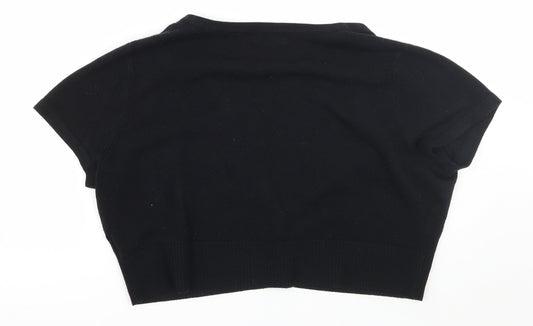 Womens UK Size 18 Petite Black Cardigan Jumper