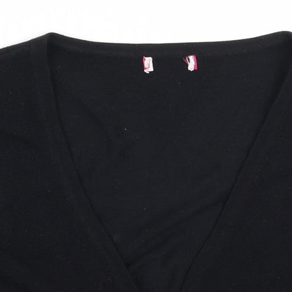Womens UK Size 18 Petite Black Cardigan Jumper