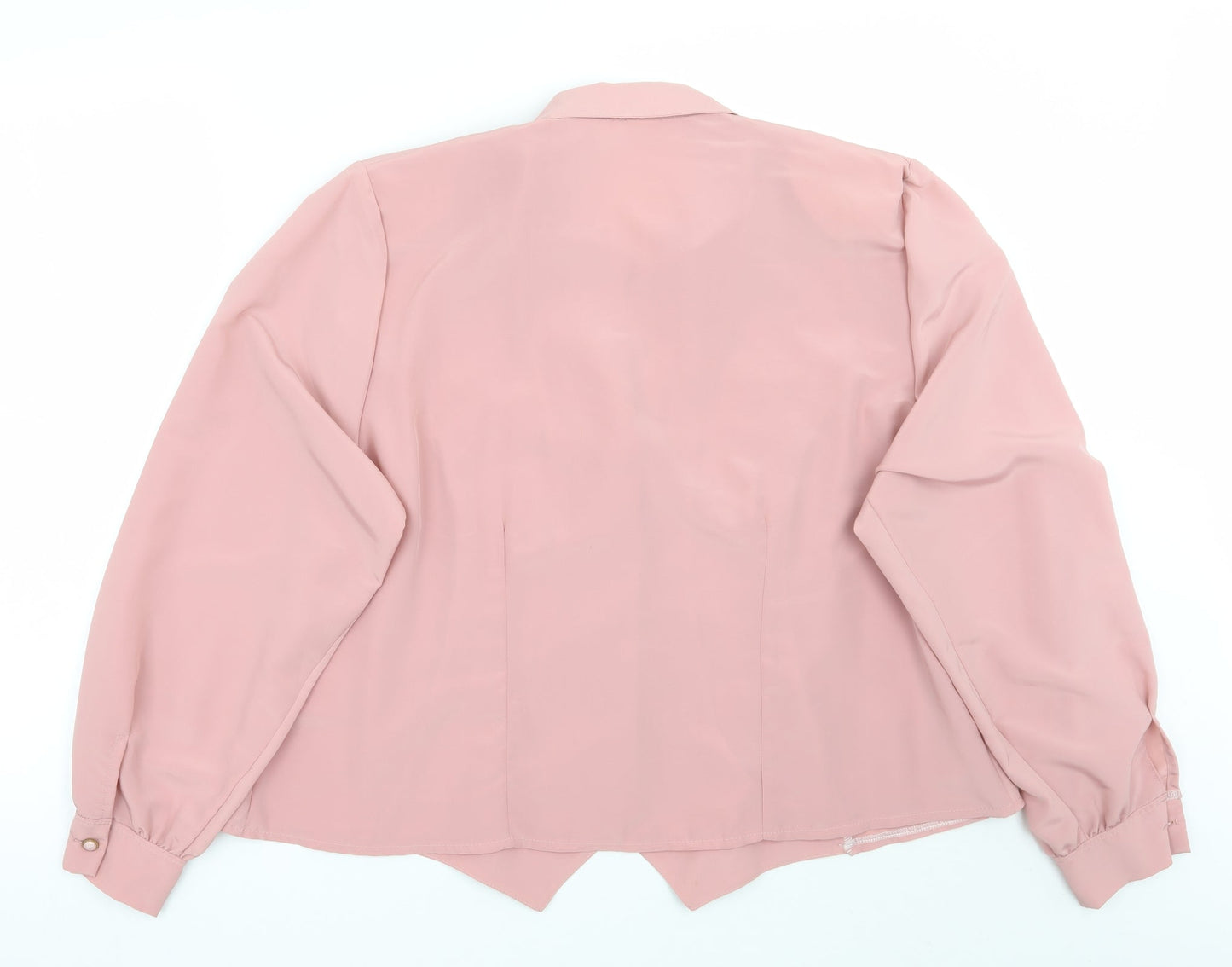 Galmes Womens Pink Floral  Basic Button-Up Size L