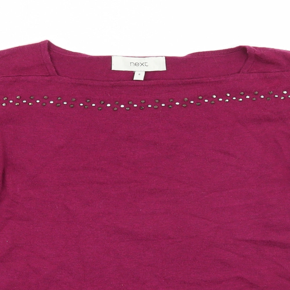 Womens UK Size 6 NEXT Pink Pullover Jumper